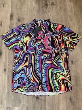 ROMWE Multicolor Neon Stripe Shirt